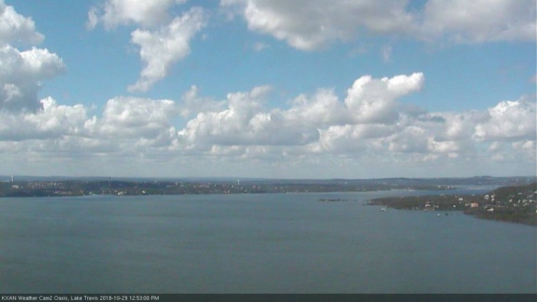 Lake Travis webcam, October 29, 2018 11:55 AM CT