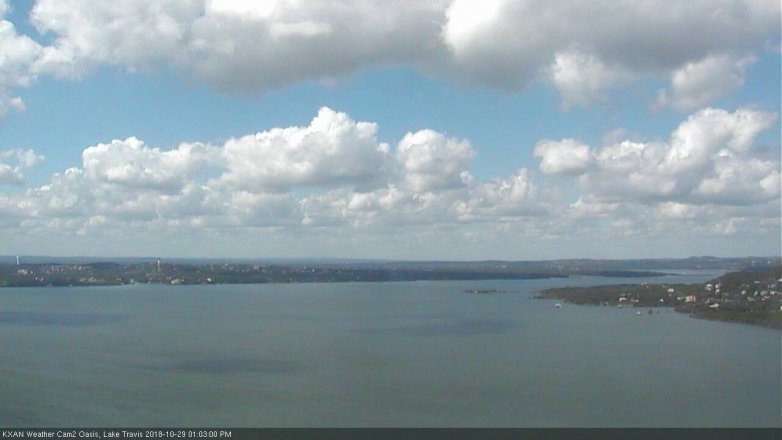 Lake Travis webcam, October 29, 2018 12:05 PM CT