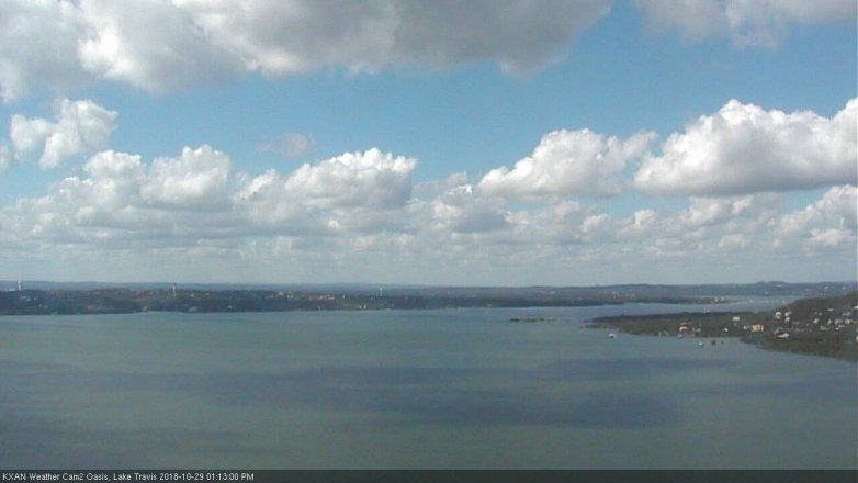 Lake Travis webcam, October 29, 2018 12:15 PM CT