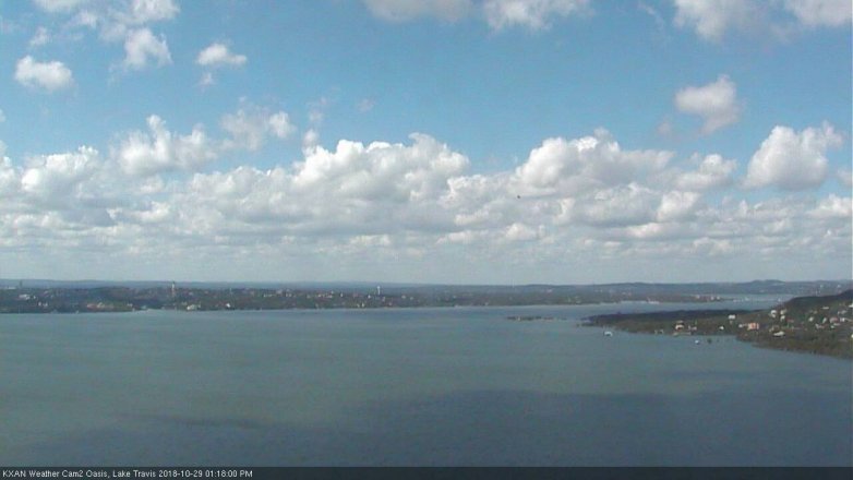 Lake Travis webcam, October 29, 2018 12:20 PM CT