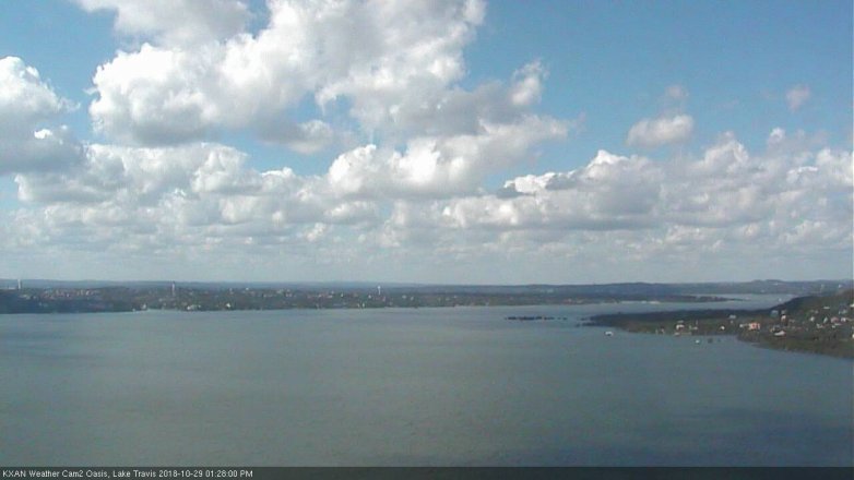 Lake Travis webcam, October 29, 2018 12:30 PM CT