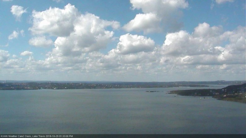 Lake Travis webcam, October 29, 2018 12:35 PM CT