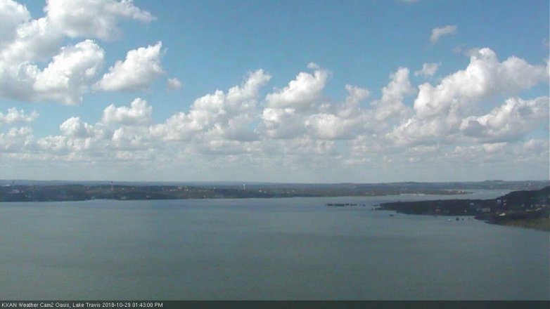 Lake Travis webcam, October 29, 2018 12:45 PM CT