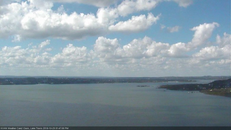 Lake Travis webcam, October 29, 2018 12:50 PM CT