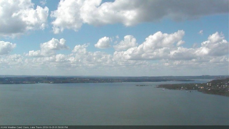 Lake Travis webcam, October 29, 2018 1:00 PM CT