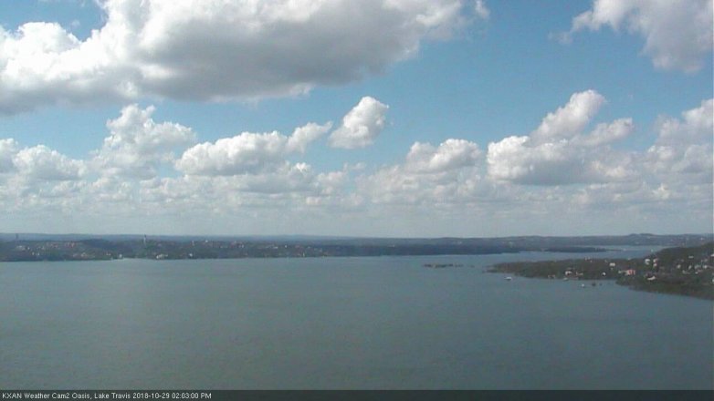 Lake Travis webcam, October 29, 2018 1:05 PM CT