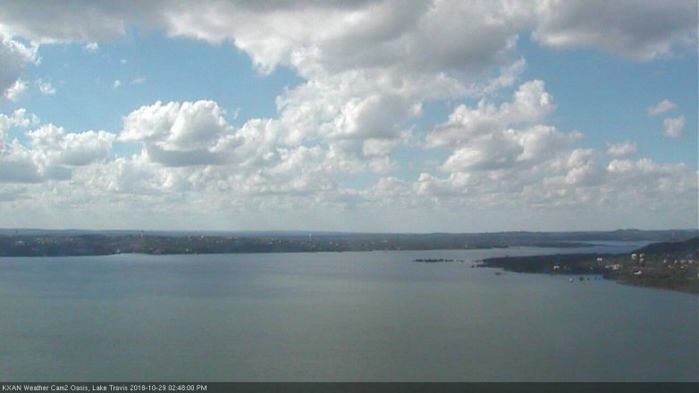 Lake Travis webcam, October 29, 2018 1:50 PM CT