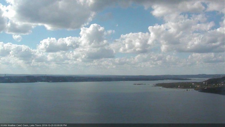 Lake Travis webcam, October 29, 2018 2:10 PM CT