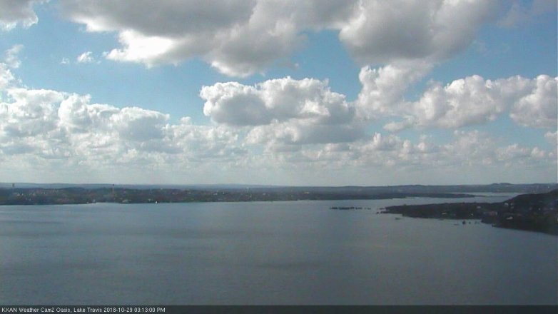 Lake Travis webcam, October 29, 2018 2:15 PM CT