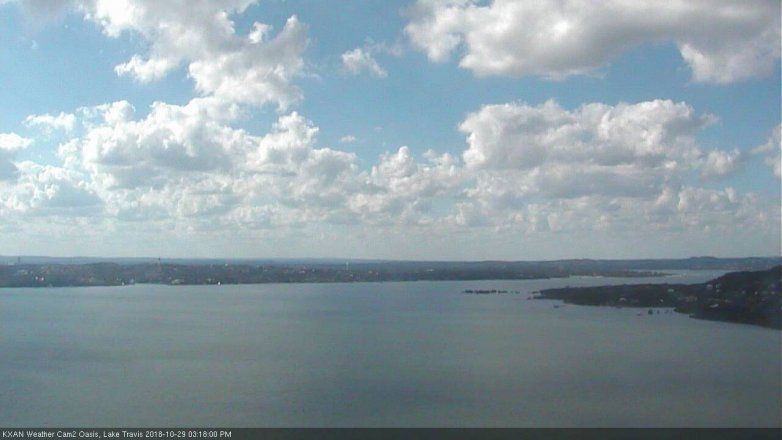 Lake Travis webcam, October 29, 2018 2:20 PM CT