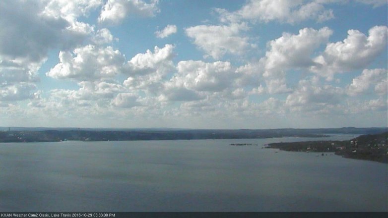 Lake Travis webcam, October 29, 2018 2:35 PM CT