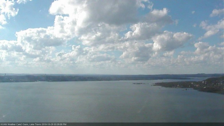 Lake Travis webcam, October 29, 2018 2:40 PM CT
