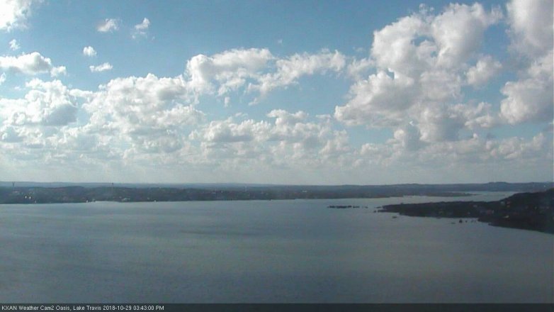 Lake Travis webcam, October 29, 2018 2:45 PM CT