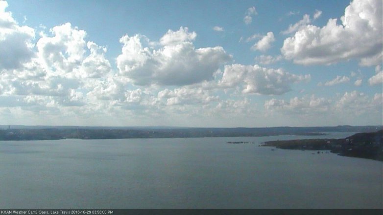 Lake Travis webcam, October 29, 2018 2:55 PM CT