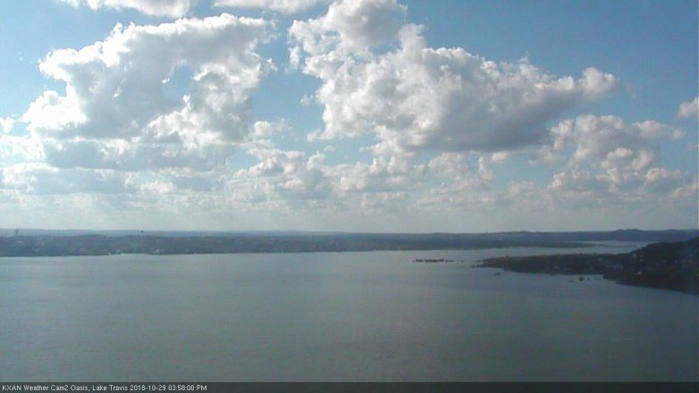 Lake Travis webcam, October 29, 2018 3:00 PM CT