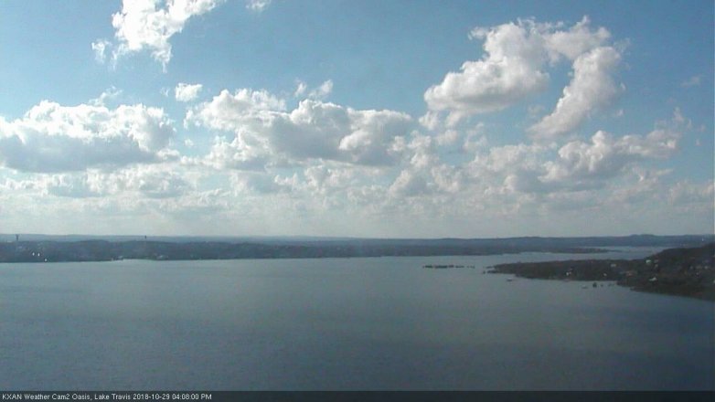 Lake Travis webcam, October 29, 2018 3:10 PM CT