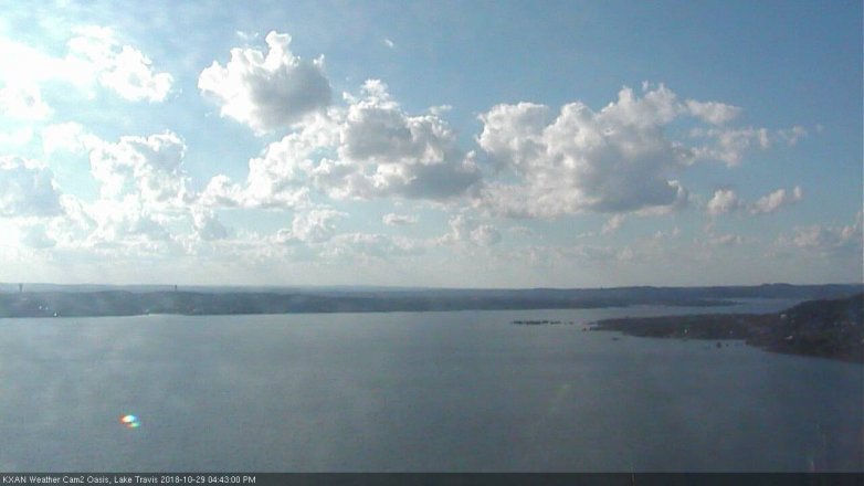 Lake Travis webcam, October 29, 2018 3:45 PM CT