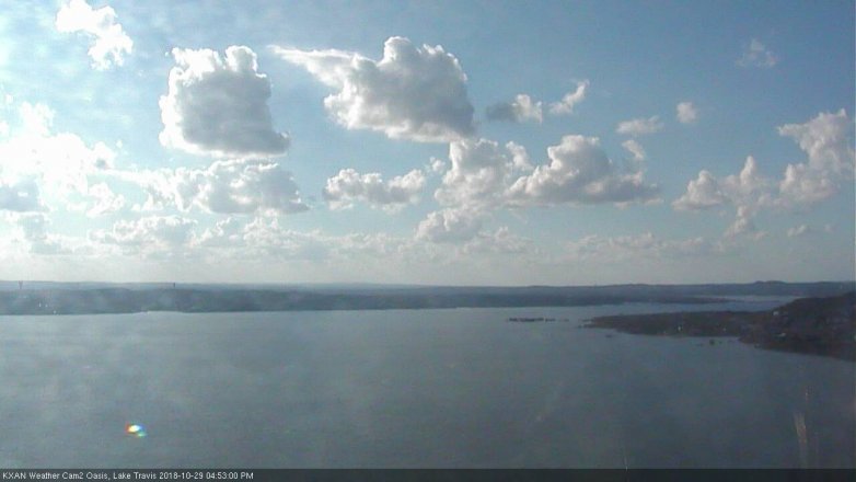 Lake Travis webcam, October 29, 2018 3:55 PM CT