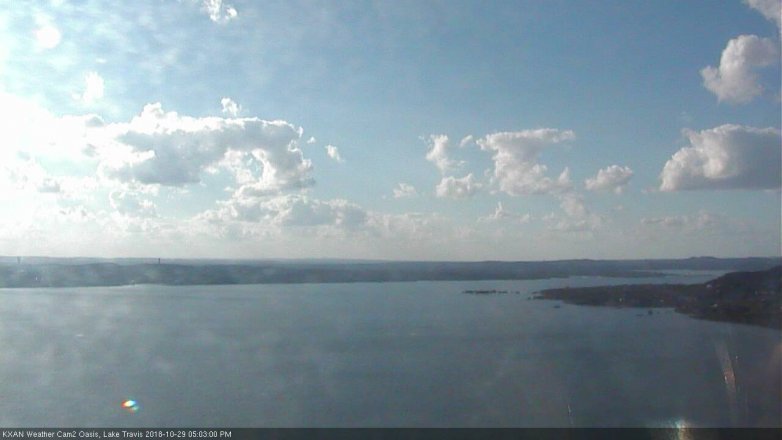 Lake Travis webcam, October 29, 2018 4:05 PM CT