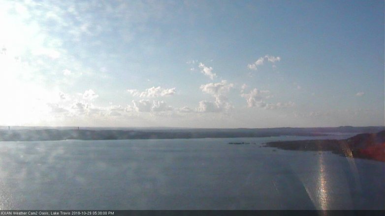 Lake Travis webcam, October 29, 2018 4:40 PM CT