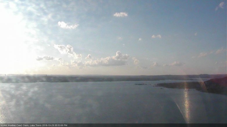 Lake Travis webcam, October 29, 2018 4:55 PM CT