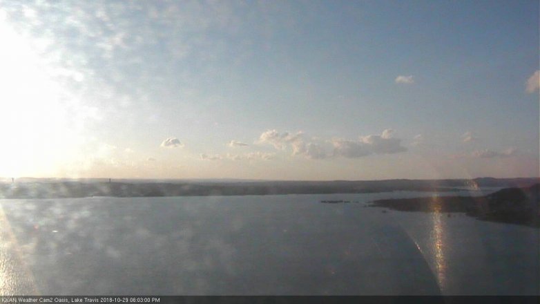 Lake Travis webcam, October 29, 2018 5:05 PM CT