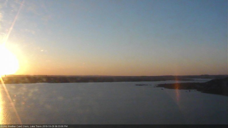 Lake Travis webcam, October 29, 2018 5:35 PM CT