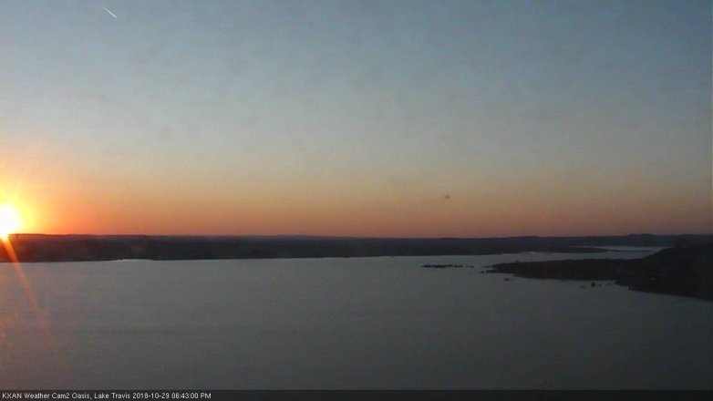 Lake Travis webcam, October 29, 2018 5:45 PM CT