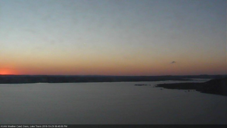 Lake Travis webcam, October 29, 2018 5:50 PM CT