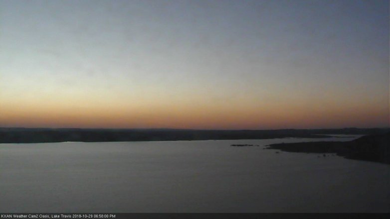Lake Travis webcam, October 29, 2018 6:00 PM CT
