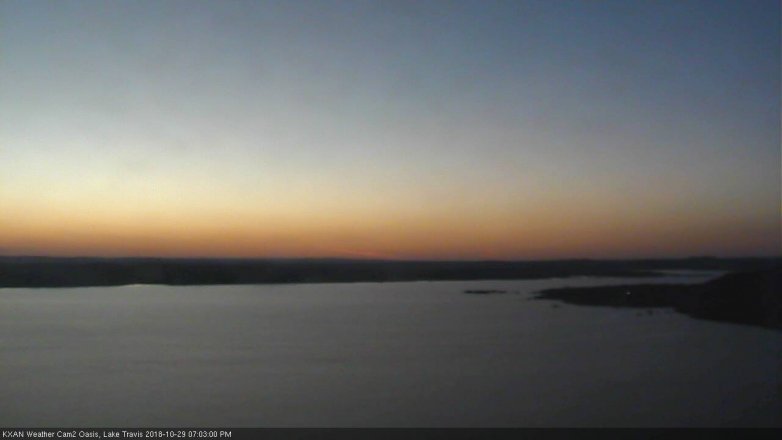 Lake Travis webcam, October 29, 2018 6:05 PM CT