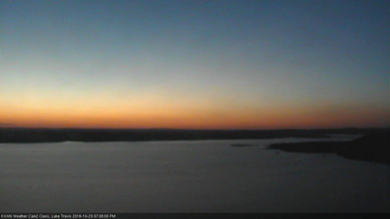 Lake Travis webcam, October 29, 2018 6:10 PM CT
