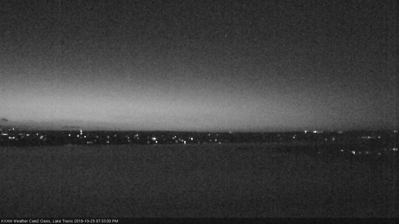 Lake Travis webcam, October 29, 2018 6:35 PM CT