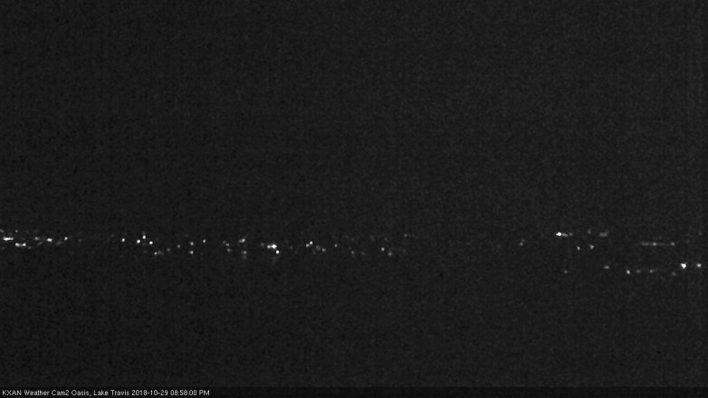 Lake Travis webcam, October 29, 2018 8:00 PM CT