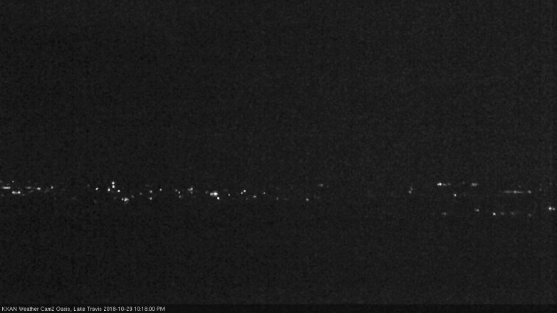 Lake Travis webcam, October 29, 2018 9:20 PM CT