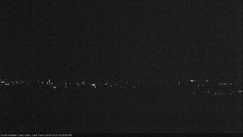 Lake Travis webcam, October 29, 2018 9:30 PM CT