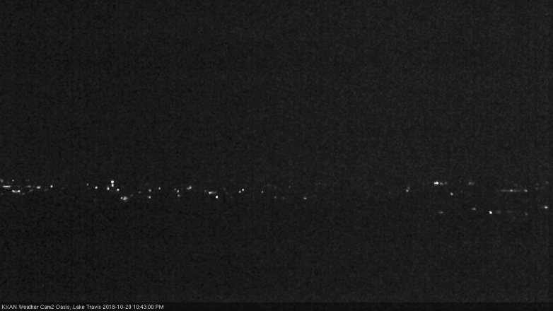 Lake Travis webcam, October 29, 2018 9:45 PM CT