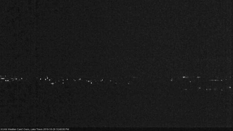 Lake Travis webcam, October 29, 2018 9:50 PM CT