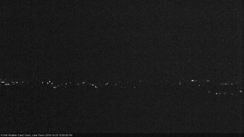 Lake Travis webcam, October 29, 2018 10:00 PM CT