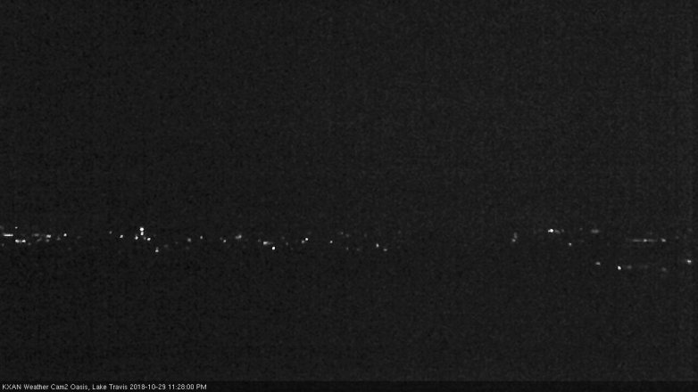 Lake Travis webcam, October 29, 2018 10:30 PM CT