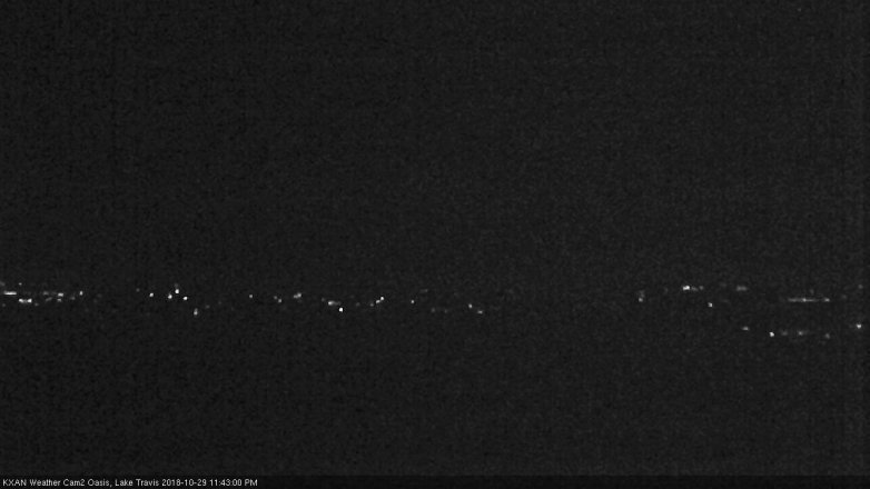Lake Travis webcam, October 29, 2018 10:45 PM CT