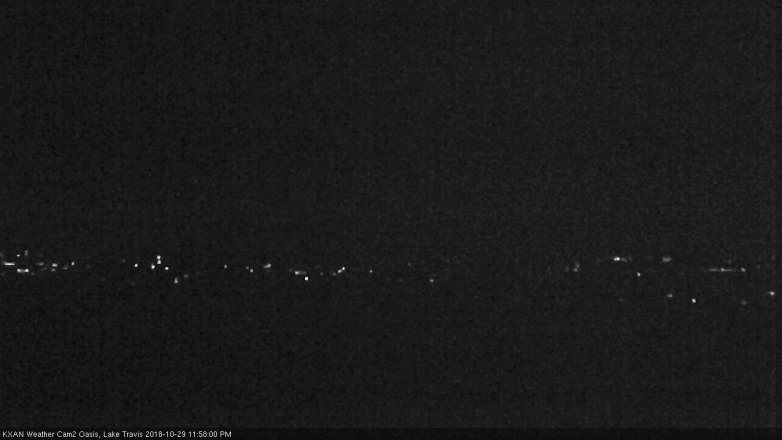 Lake Travis webcam, October 29, 2018 11:00 PM CT