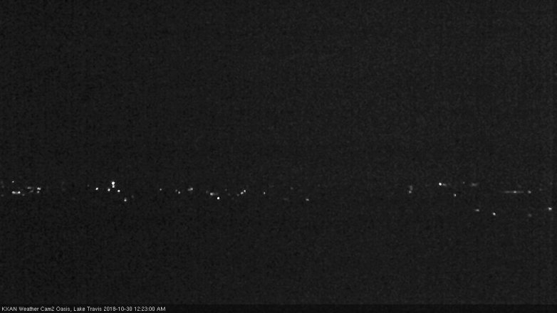 Lake Travis webcam, October 29, 2018 11:25 PM CT