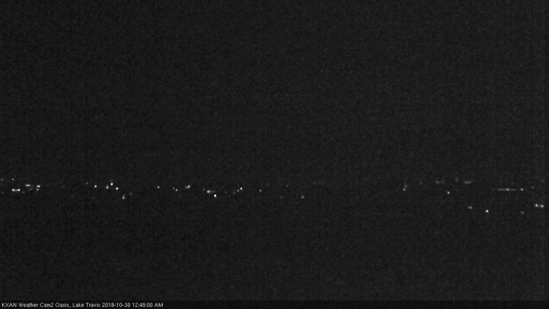 Lake Travis webcam, October 29, 2018 11:50 PM CT