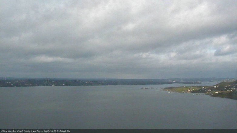 Lake Travis webcam, October 30, 2018 9:00 AM CT