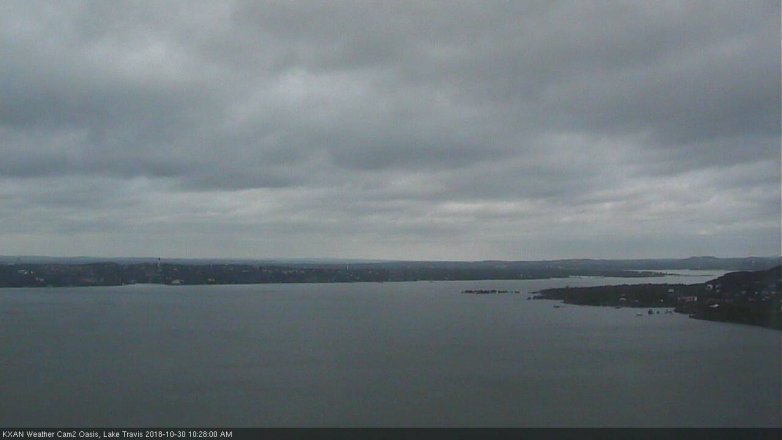 Lake Travis webcam, October 30, 2018 9:30 AM CT