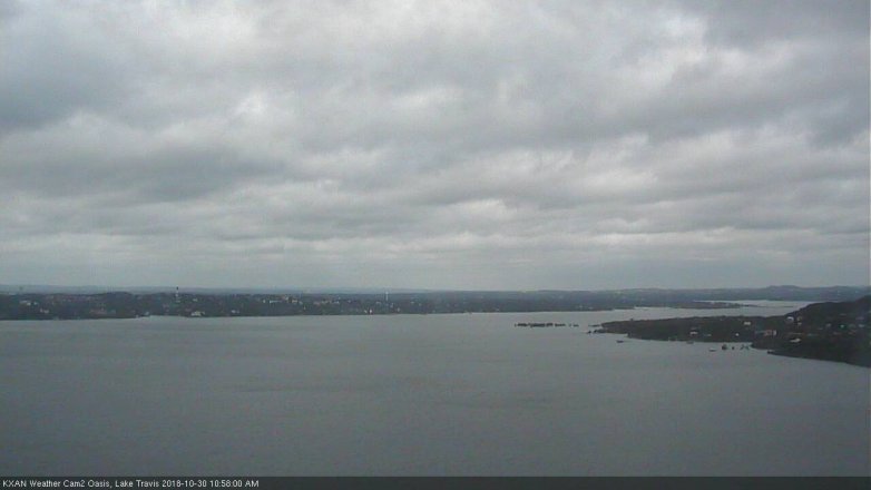 Lake Travis webcam, October 30, 2018 10:00 AM CT