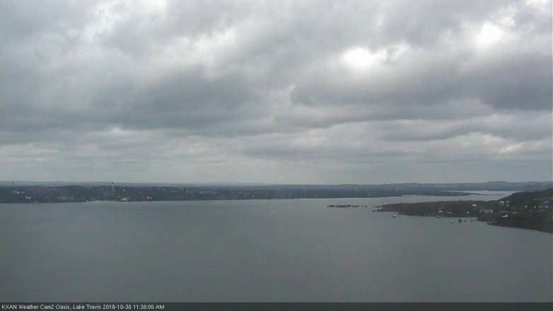 Lake Travis webcam, October 30, 2018 10:40 AM CT
