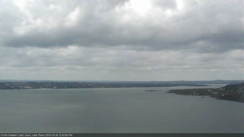 Lake Travis webcam, October 30, 2018 11:45 AM CT