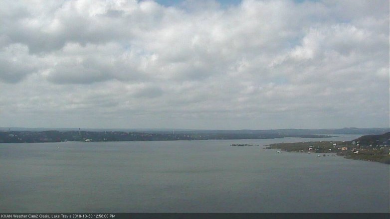Lake Travis webcam, October 30, 2018 12:00 PM CT